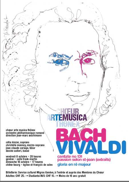 Affiche du Concert Arte Musica 2010 - Bach, Vivaldi